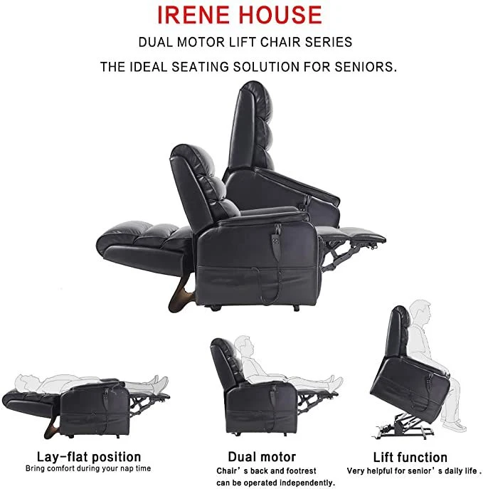 Electric Reclining Lift Chair Lift Recliner Massage Synthetic Leather Recliner Sofa