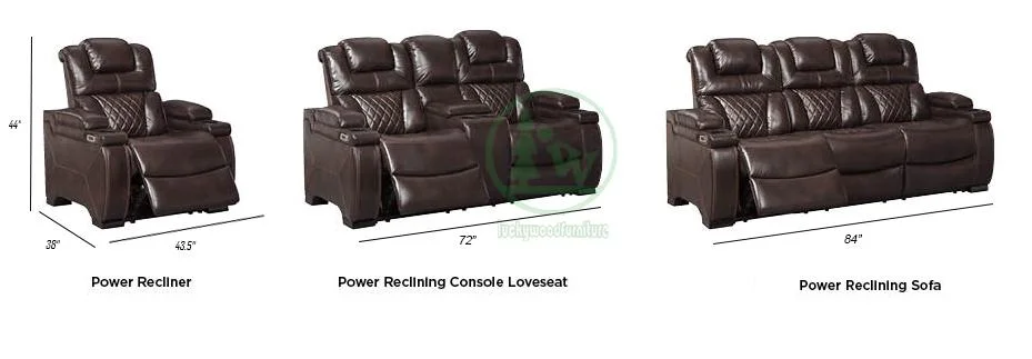 Custom Designer Sofa Chair with Power Recliner &amp; Adjustable Headrest &amp; Cupholder