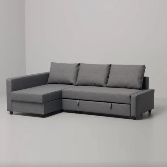 Nova Modern Living Room Furniture Linen Fabric Sofa Covers Storage Sofa Cum Bed Corner Couch L Shape Modular Sectional Function Sofa