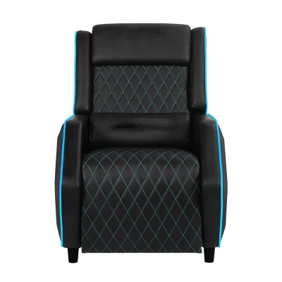 PU Leather High Back Recliner Chair Single Manual Cinema Recliner Sofa